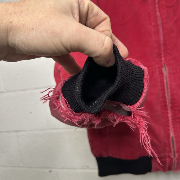 Vintage Carhartt Quilted Hooded Active Jacket “Red” J140 RED - Picture 4 of 8